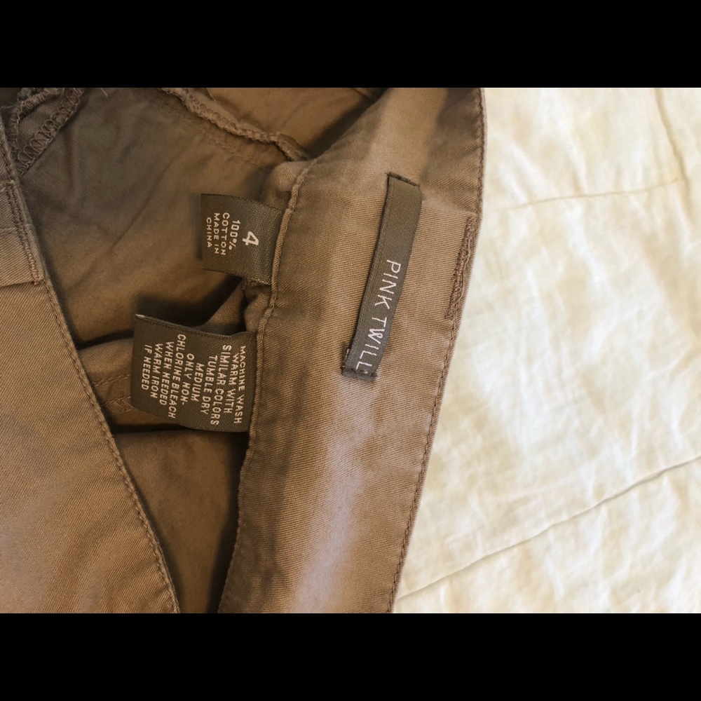 Pink Twill khaki shorts